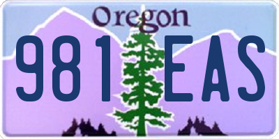 OR license plate 981EAS