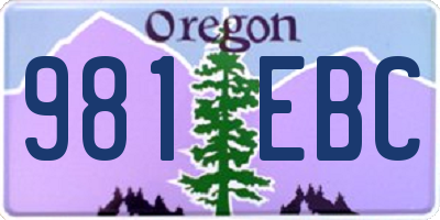 OR license plate 981EBC