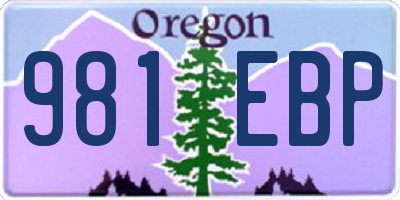 OR license plate 981EBP