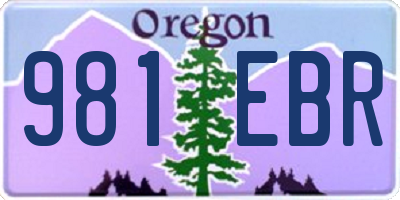 OR license plate 981EBR