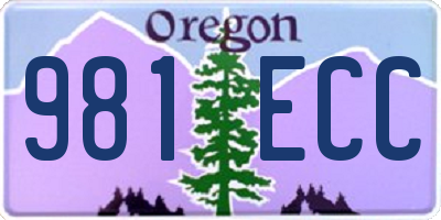 OR license plate 981ECC