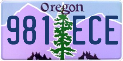 OR license plate 981ECE