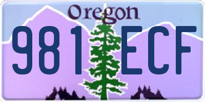 OR license plate 981ECF