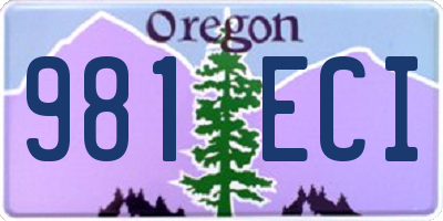 OR license plate 981ECI