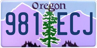 OR license plate 981ECJ