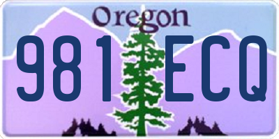 OR license plate 981ECQ