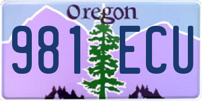 OR license plate 981ECU