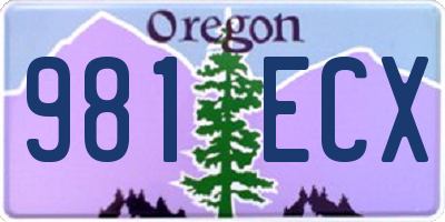 OR license plate 981ECX