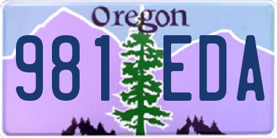 OR license plate 981EDA