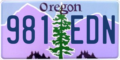 OR license plate 981EDN