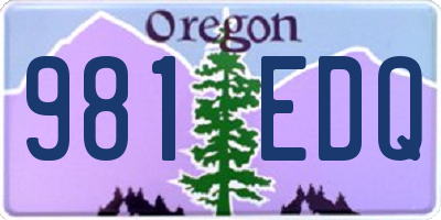 OR license plate 981EDQ