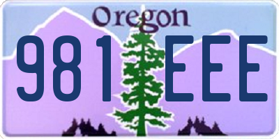 OR license plate 981EEE