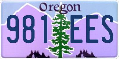 OR license plate 981EES