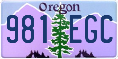 OR license plate 981EGC