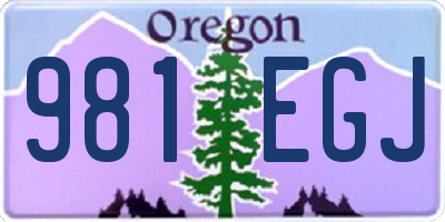 OR license plate 981EGJ