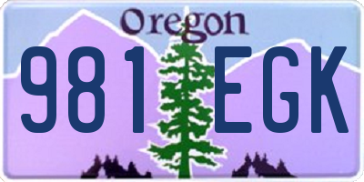 OR license plate 981EGK