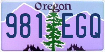 OR license plate 981EGQ