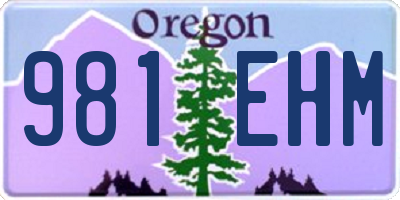 OR license plate 981EHM