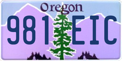 OR license plate 981EIC