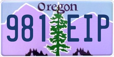 OR license plate 981EIP