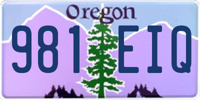 OR license plate 981EIQ