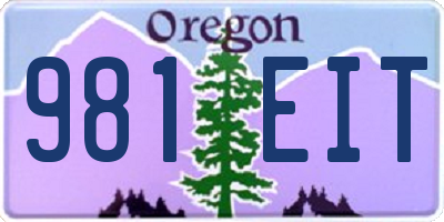 OR license plate 981EIT
