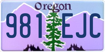 OR license plate 981EJC