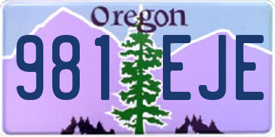 OR license plate 981EJE