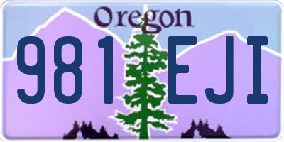 OR license plate 981EJI