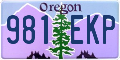 OR license plate 981EKP