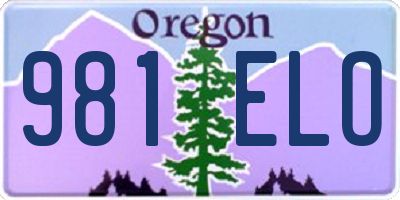OR license plate 981ELO
