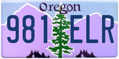 OR license plate 981ELR