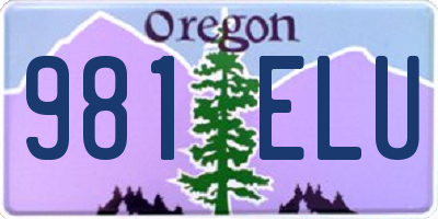 OR license plate 981ELU
