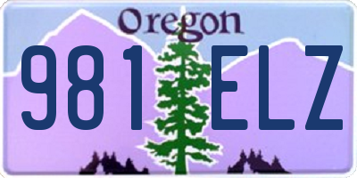 OR license plate 981ELZ