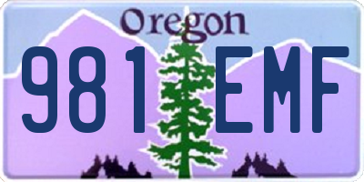 OR license plate 981EMF