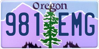 OR license plate 981EMG