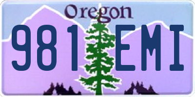 OR license plate 981EMI