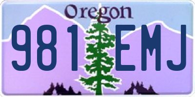 OR license plate 981EMJ