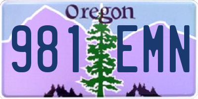 OR license plate 981EMN