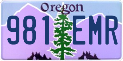 OR license plate 981EMR