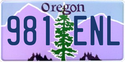 OR license plate 981ENL