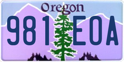 OR license plate 981EOA