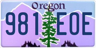 OR license plate 981EOE