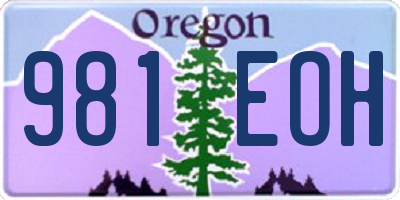 OR license plate 981EOH