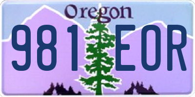 OR license plate 981EOR