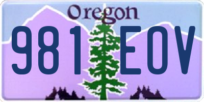 OR license plate 981EOV