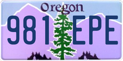 OR license plate 981EPE