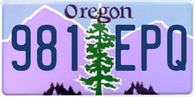 OR license plate 981EPQ