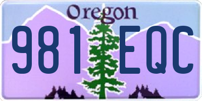 OR license plate 981EQC