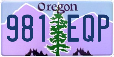 OR license plate 981EQP